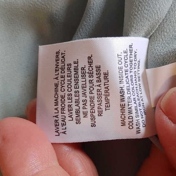 Lightweight Women's Lined Sleeveless Pale Green & White Blouse/Tunic 3X - Picture 4 of 9